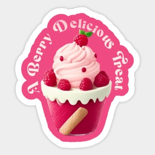 raspberry ice-cream Sticker